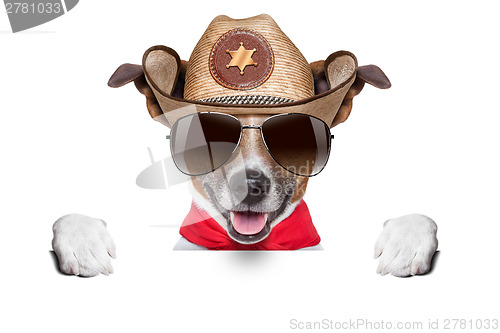 Image of cowboy dog