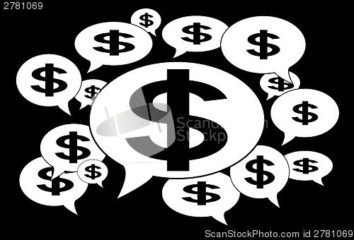 Image of Communication and business concept - Speech cloud