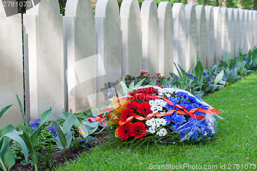 Image of Rows of tombstones
