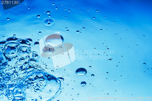 Image of Background of blue water drops 