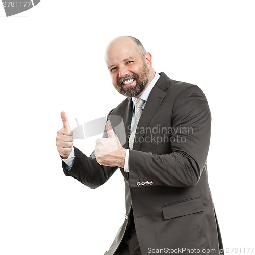 Image of business man thumbs up