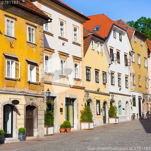 Image of Old houses in Ljubljana, Slovenia, Europe.