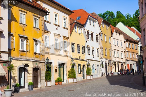 Image of Old houses in Ljubljana, Slovenia, Europe.