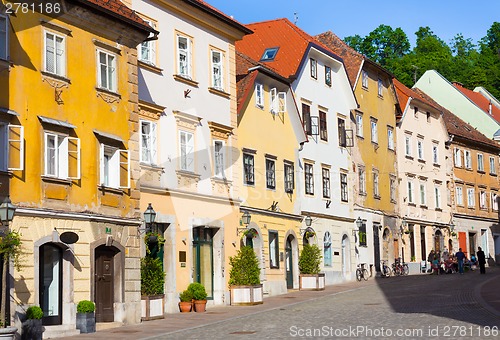 Image of Old houses in Ljubljana, Slovenia, Europe.