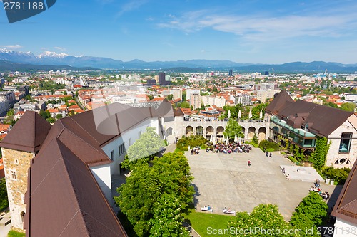 Image of Panorama of Ljubljana, Slovenia, Europe.