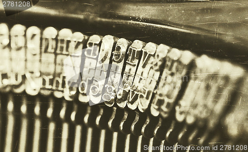 Image of Close-up of an old typewriter