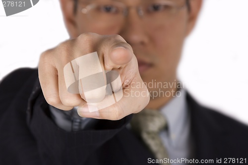 Image of Businessman pointing