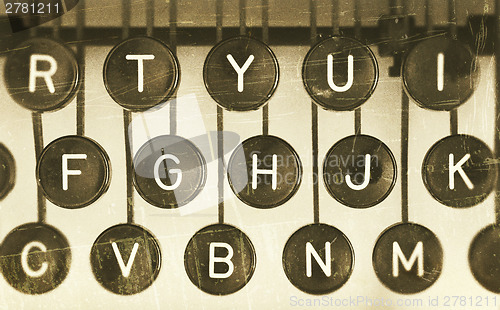 Image of Close-up of an old typewriter