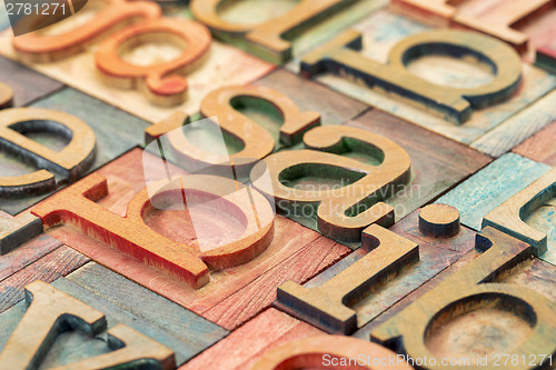 Image of letterpress wood type abstract