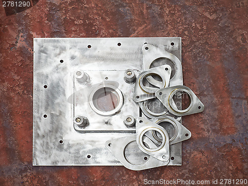 Image of Steel parts on factory floor