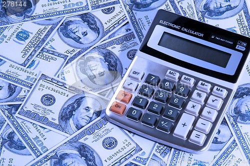 Image of Calculator Over Money