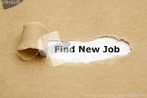 Image of Find New Job Torn Paper Concept