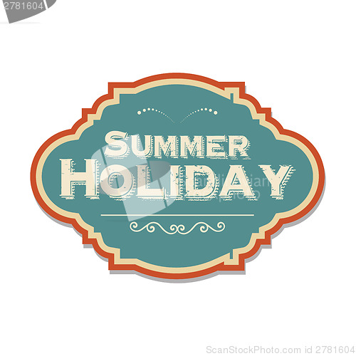 Image of retro "summer holiday " label