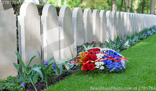 Image of Rows of tombstones