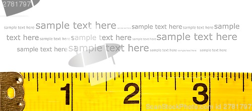 Image of yellow measuring tape