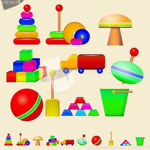 Image of Illustration of children toys