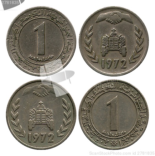 Image of one dinar, Algeria, 1971