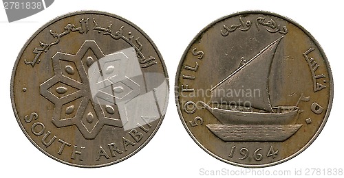 Image of fifty fils, South Arabia, 1964