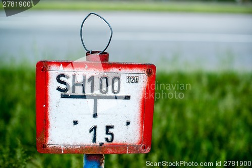 Image of german vintage hydrant sign