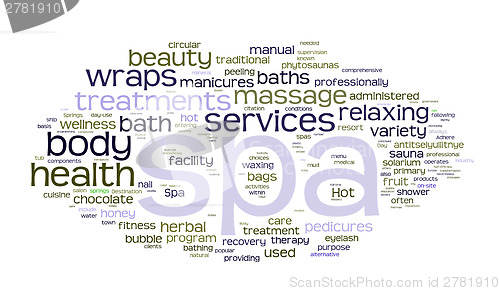 Image of Spa word cloud vector illustration