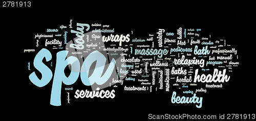 Image of Spa word cloud vector illustration