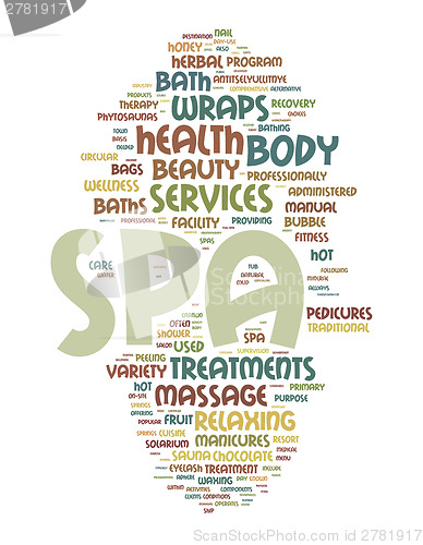 Image of Spa word cloud vector illustration