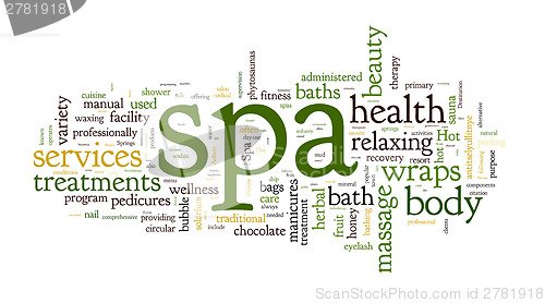 Image of Spa word cloud vector illustration