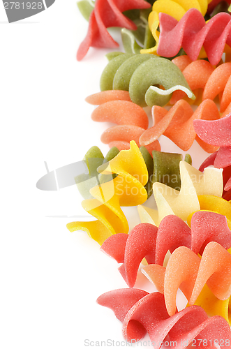 Image of Colorful Rotini Pasta