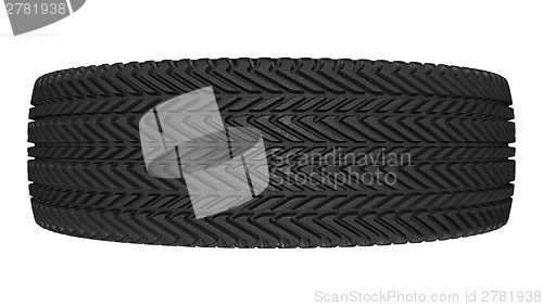 Image of Tire on White