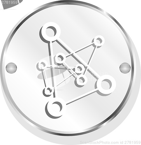 Image of chemistry icon (button) isolated on white background