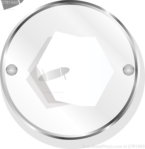Image of Web buttons for design, icon with empty blank white paper