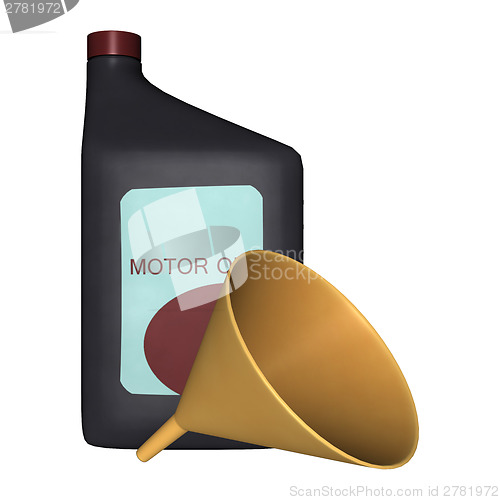 Image of Motor Oil and Funnel