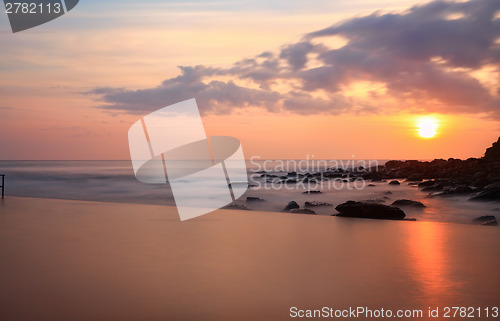 Image of Looking over the pool to the ocean at Sunrise