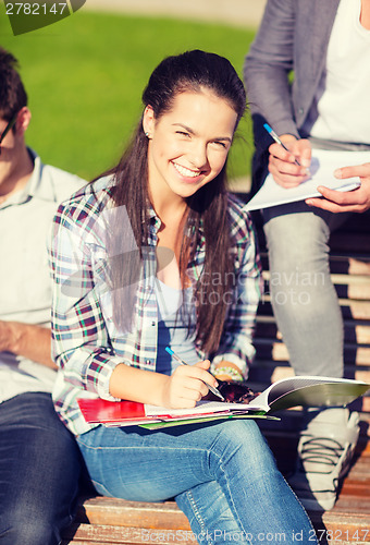 Image of group of students or teenagers hanging out