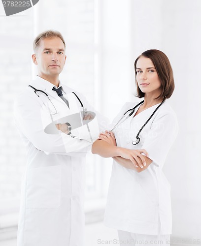 Image of two doctors with stethoscopes