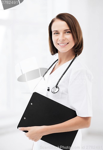 Image of female doctor with stethoscope