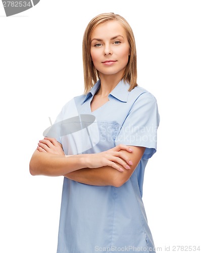 Image of smiling female doctor or nurse