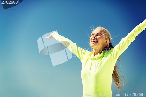 Image of woman doing sports outdoors