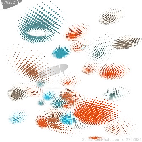 Image of Halftone illustration Set. EPS 10
