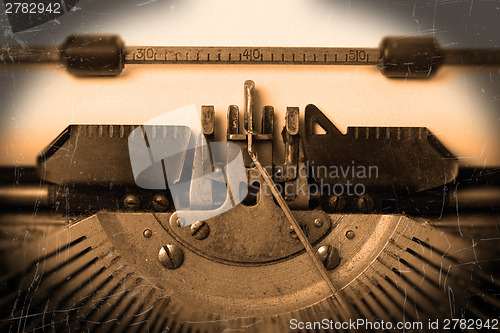 Image of Old typewriter with paper