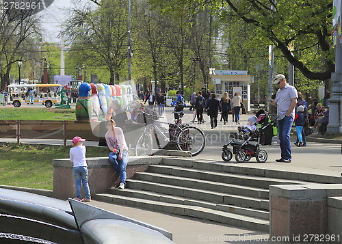 Image of people have a rest in the Park