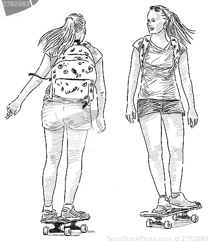 Image of girl on a skateboard