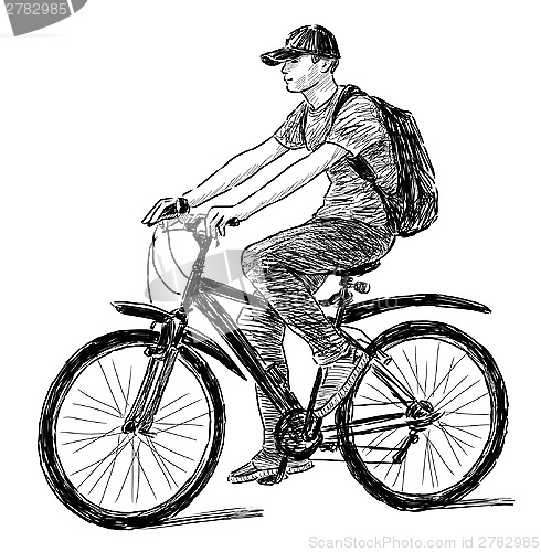 Image of guy riding a bicycle