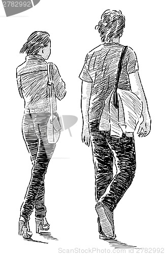 Image of young pair at walk