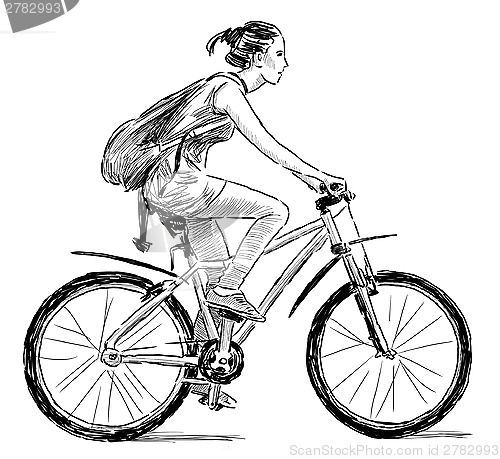 Image of girl on the bicycle