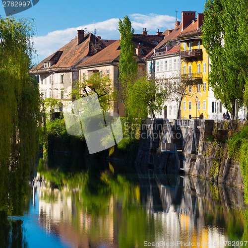 Image of Medieval Ljubljana, capital of Slovenia, Europe.