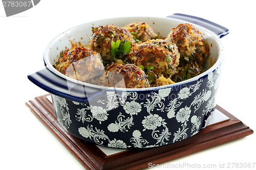 Image of Meatballs with beef and pork. 