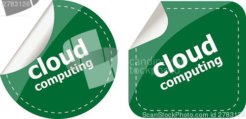 Image of Stylish cloud speech bubble, cloud computing concept