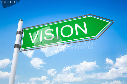 Image of road sign arrow vision