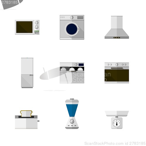 Image of Flat icons for home equipment